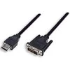 StarTech Intracom MANHATTAN HDMI / DVI Cable 1.8m juodas HDMI 19 kontaktų kištukas DVI-D 24+1 male auksinis padengtas jungtys
