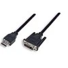 StarTech Intracom MANHATTAN HDMI / DVI Cable 1.8m juodas HDMI 19 kontaktų kištukas DVI-D 24+1 male auksinis padengtas jungtys