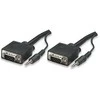 Kabelis Manhattan D-Sub (VGA) - D-Sub (VGA) + Jack 3.5mm 4.5m juoda (324311)