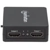Manhattan Manheteno HDMI skirstytuvas, 1080p 2 prievadų HDMI skirstytuvas, maitinamas USB, juodas