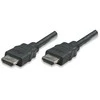 MANHATTAN HDMI kabelis, 10,0 m, HDMI 1.4 kištukas HDMI 1.4 kištukas, ekranuotas, Juodas, 323246