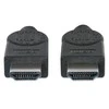StarTech Manhattan HDMI kabelis, 1,0 m, HDMI kištukas į HDMI kištukas, ekranuotas, Juodas, 308816