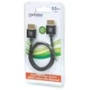 Kabelis Manhattan HDMI - HDMI 0,5m juoda (394406)