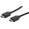 MANHATTAN didelės spartos HDMI kabelis su eternetu HEC, ARC, 3D, HDMI kištukas į kištuką, ekranuotas, Juodas, 7,5 m., 353274
