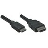 Intracom MANHATTAN High Speed HDMI Cable 1,8m juodas Mini HDMI 19 kontaktų kištukas HDMI 19 kontaktų kištukas nikeliuotos jungtys