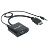 AV adapteris Manhattan HDMI - D-Sub (VGA) + Jack 3.5mm juoda (151559)
