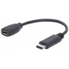 Intracom MANHATTAN didelės spartos USB-C kabelis 0,15 m C vyriškas / Micro-B moteriškas 6 colių. juodas
