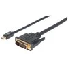 Kabelis Manhattan Rodyti Port mini - DVI- D 1.8m juoda (152150)