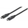 Intracom MANHATTAN SuperSpeed+ USB-C įrenginio kabelis USB 1m 3.1 Gen 2 Type-C vyriškas iki C tipo vyriškas 10 Gbps 5 A 1 m 3 pėd. Juodas