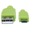 Manhattan MH 352765 USB 2.0 kab. A male to Micro B male USB Juodas/Žalias Braided 1.8m