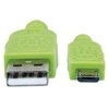 MANHATTAN Braided Hi-Speed USB (AM) - Micro USB-(BM) Cable USB 2.0, 1.0 m, Juodas/Žalias, 352772