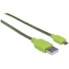 Manhattan MH 352765 USB 2.0 kab. A male to Micro B male USB Juodas/Žalias Braided 1.8m