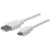 StarTech Manheteno didelės spartos USB įrenginio kabelis A kištukas / Micro-B kištukas, 1,0 m, Baltas, 323987