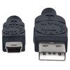 StarTech MANHATTAN USB 2.0 kabelis A iki mini USB, 1,8 m, 333375