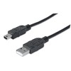StarTech MANHATTAN USB 2.0 kabelis A iki mini USB, 1,8 m, 333375