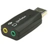 Intracom MANHATTAN Hi-Speed USB 3-D garso adapteris su mikrofono įvesties ir garso išvesties jungtimi per bet kurį USB prievadą 3D ir virtualų 5.1 erdvinį garsą