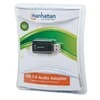 Intracom MANHATTAN Hi-Speed USB 3-D garso adapteris su mikrofono įvesties ir garso išvesties jungtimi per bet kurį USB prievadą 3D ir virtualų 5.1 erdvinį garsą