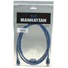 USB Manhattan USB-A - micro-B 2 m Mėlyna kabelis (325424)