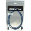 USB Manhattan USB-A - micro-B 2 m Mėlyna kabelis (325424)