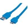 USB Manhattan USB-A - micro-B 2 m Mėlyna kabelis (325424)