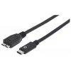 Manhattan USB 3.1 C/Micro-B, 1 m USB laidas 3.2 Gen 1 (3.1 Gen 1) USB C Micro-USB B Juoda