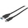 Manhattan USB 3.1 Gen2, 1 m USB kabelis 3.2 Gen 1 (3.1 Gen 1) USB C USB A Juoda