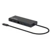 Intracom MANHATTAN USB 3.2 Gen 1 USB-C prie dviejų HDMI kelių prievadų adapteris USB-C prie 2x HDMI 4K30Hz 2x USB-A USB-C maitinimo tiekimo Gigabit RJ45 prievadas