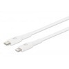 USB kabelis Manhattan USB-C - Lightning 1 m Baltas (394512)