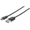 StarTech MANHATTAN USB 2.0, Type-A Male to Type-C Male, 480 Mbps, 2,0 m, Juodas, 354929