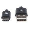 StarTech MANHATTAN USB 2.0, Type-A Male to Type-C Male, 480 Mbps, 2,0 m, Juodas, 354929