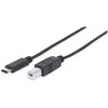StarTech Manhattan Hi-Speed USB Type-C kabelis C Male / B Male, 2,0 m, Juodas, 354950