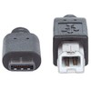 StarTech Manhattan Hi-Speed USB Type-C kabelis C Male / B Male, 2,0 m, Juodas, 354950
