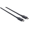 USB kabelis Manhattan USB-C - USB-C 1 m Juodas (353526)