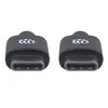 USB kabelis Manhattan USB-C - USB-C 2 m Juodas (354875)