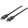 USB kabelis Manhattan USB-C - 2 m Juodas (355247)