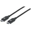 USB kabelis Manhattan USB-C - 2 m Juodas (355247)