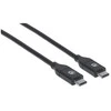 USB kabelis Manhattan USB-C - 2 m Juodas (355247)