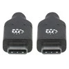 USB kabelis Manhattan USB-C - 2 m Juodas (355247)