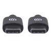 USB kabelis Manhattan USB-C - USB-C 0,5 m Juodas (354868)