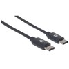 USB kabelis Manhattan USB-C - USB-C 0,5 m Juodas (354868)