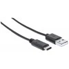 Intracom MANHATTAN USB 3.1 Gen 1 įrenginio kabelis 3 m A tipo kištukas iki C tipo kištukas 5 Gbps Juodas