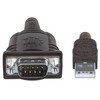 USB kabelis Manhattan USB-A - RS- 232 1,8 m permatomas (151849)