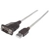 USB kabelis Manhattan USB-A - RS- 232 1,8 m permatomas (151849)