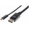 Manhattan 152464 vaizdo kabelio adapteris 2 m C tipo USB DisplayPort Juoda