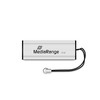 STICK 32GB USB 3.2 MEDIARANGE MR916 USB Typ-A - Dia - Juodas - Sidabrinė
