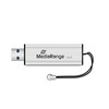 STICK 128GB USB 3.2 MEDIARANGE MR918 USB Type-A Micro-USB - Dia - Juodas - Sidabrinė