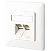 METZ CONNECT E-DAT C6A 2 Port UP grynai baltas