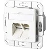 METZ CONNECT E-DAT C6A 2 port UPk grynai baltas