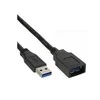 USB kabelis MicroConnect USB-A - USB-A 0,5 m Juodas (USB3.0AF05B)
