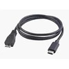 USB kabelis MicroConnect USB-C - mikroUSB 1 m juodasis (USB3.1CAMIB3.11)